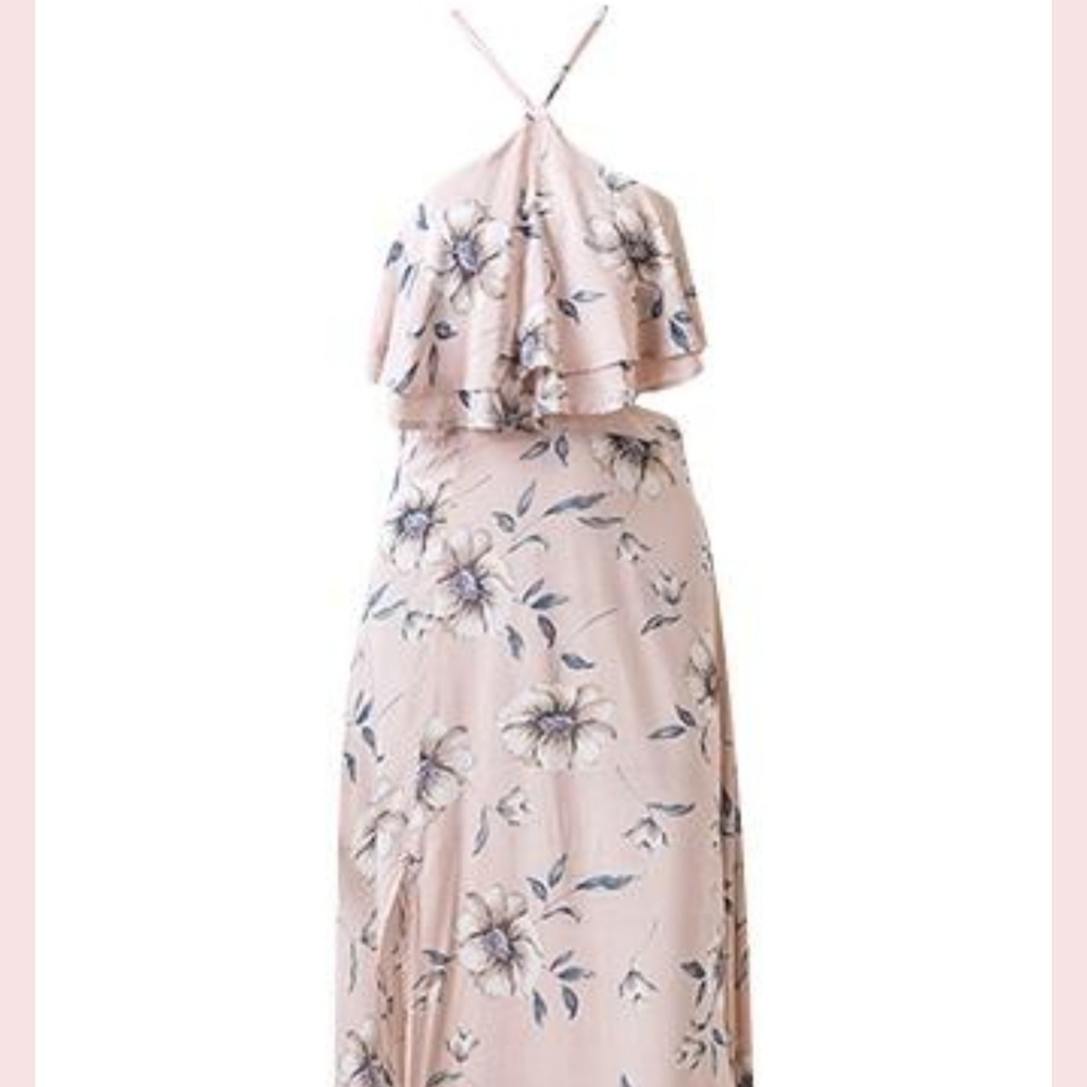 Indie XO Pink Floral Maxi Dress S